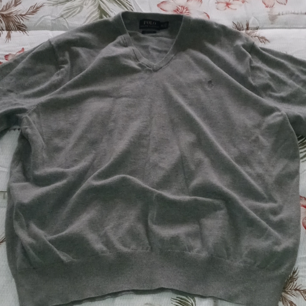 Mens Polo V Neck Sweater